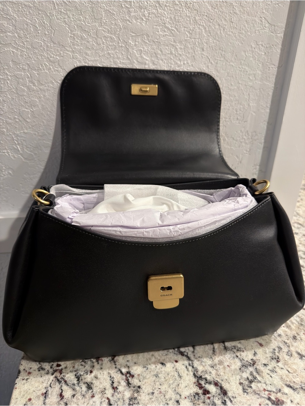 Coach Black Slouchy Rogue with gold hardware Shoulder Bag - Picture 4 of 6